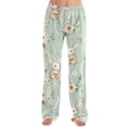 thumbnail image 5 of Easter Pajamas Women Stretch Waist Wide Leg Trendy Pjs Cute Easter Egg Print Comfy Drawstring Pants (Mint Green,M), 5 of 5