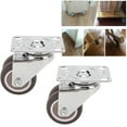 thumbnail image 4 of Caster Wheels, TPR Soft Rubber Shock Absorption 2 PCS Rolling Wheels  For Cabinets For Wardrobes For Small Machines, 4 of 8
