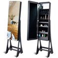 thumbnail image 3 of Costway LED Jewelry Cabinet Standing Armoire Organizer w/ Bevel Edge Full Size Mirror, 3 of 10