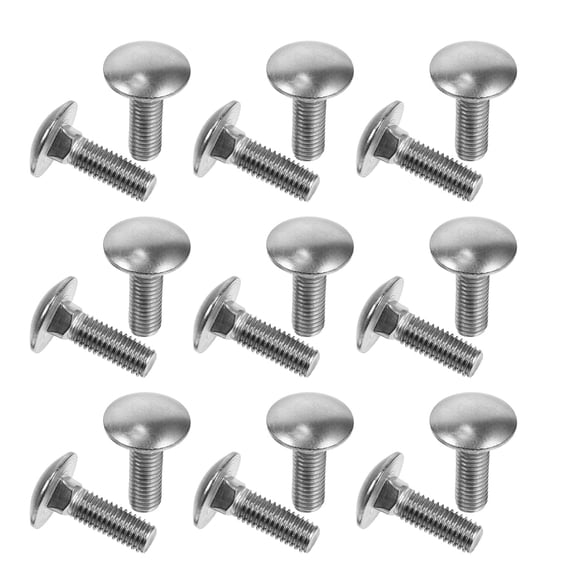 Raindrops 30 Pcs Wheelbarrow Gauge Screw Self-locking Bolt Carriage Bolts 3X2CM Silver