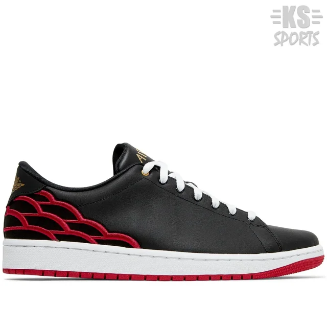 A i r-Jor-dan 1 Centre Court 'Black Mystic Hibiscus' Men's Sneakers DQ8577-001
