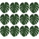 thumbnail image 3 of KAKOWELY 12 hojas artificiales de monstera falsas para decoración de fiestas tropicales., 3 of 5