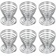 thumbnail image 1 of 6 Pcs Stainless Steel Wire Egg Cups Holder Tray Stand for Boiled Eggs Kitchen Organizing, 1 of 5