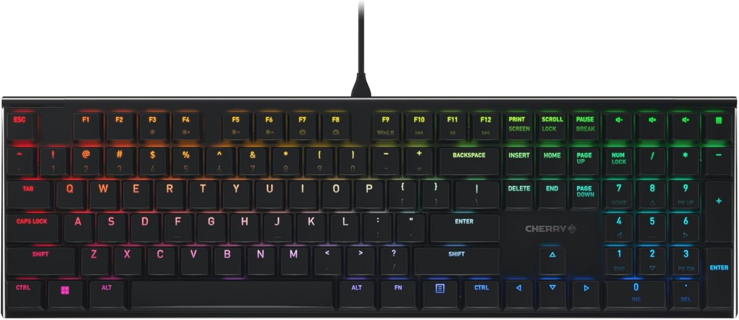 Cherry MX 10.0N RGB WIRED Mechanical Keyboard MX Low Profile Switches G8A-25010LVBUS-2