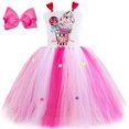 thumbnail image 1 of Vestido de tutú de caramelo de helado para niñas con lazo de pelo rosa para fiesta de cumpleaños de niña vestido de princesa de tul de boda vestido de carnaval para niños disfraz 12M Gao Jinjia LED, 1 of 2