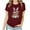 Wine, variant on VBTAPA Easter Day Shirts Womens Bunny Eggs Printed T-Shirt Short Sleeve Crewneck Graphic Tee Tops Gifts for Teen Girls Army Green XXL