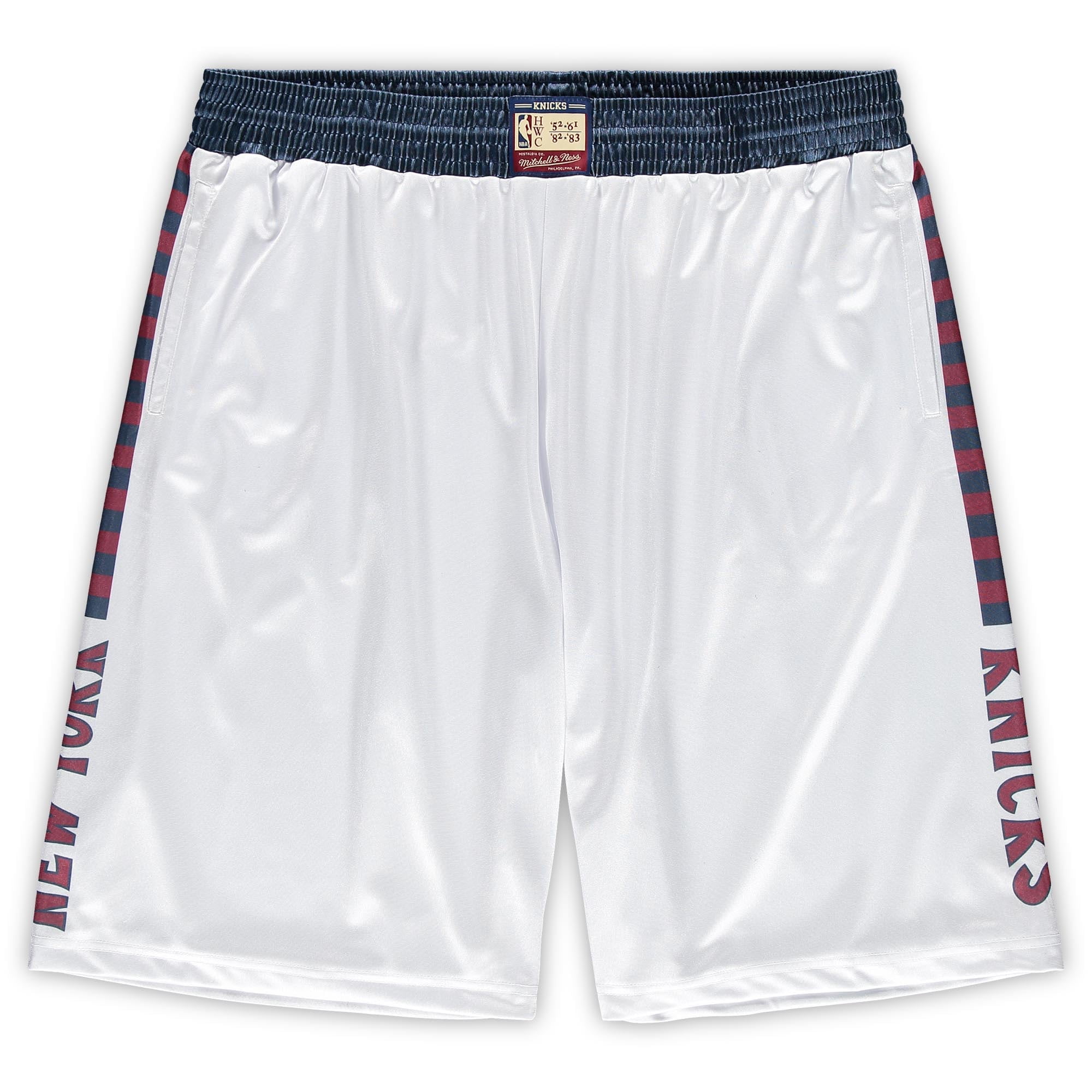 white knicks shorts