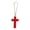 Red, variant on Stylish Clay Crucifix Pendant With Crystal Accent For Car Rearview Glass Decoration Car Interior Accessories