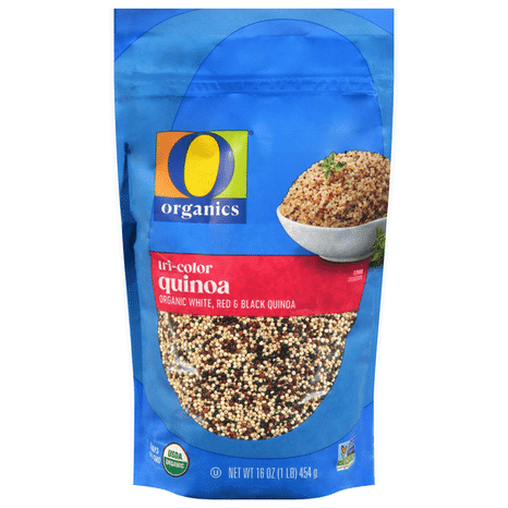 O O Organic Tri-Color Quinoa USDA Organic Non-GMO Gluten-Free 16 oz