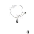 thumbnail image 2 of Delight Jewelry Silvertone 3-D Black Running Shoe - Silvertone Leaf Delicate Bracelet, 6.25+1.75", 2 of 4