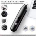 thumbnail image 3 of Nose Hair Trimmer for Mens and Women- 2025 Professional Painless Eyebrow & Facial Hair Trimmer for Men Women, Battery-Operated Trimmer with IPX7 Waterproof, Dual Edge Blades for Easy Cleansing Black, 3 of 4