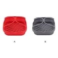 thumbnail image 4 of Yuarrent Bandeja de revestimiento de aire de silicona reutilizable, bandeja de almacenamiento plegable para freidora de aire, cesta de silicona Herramientas y accesorios para hornear gris, 4 of 6