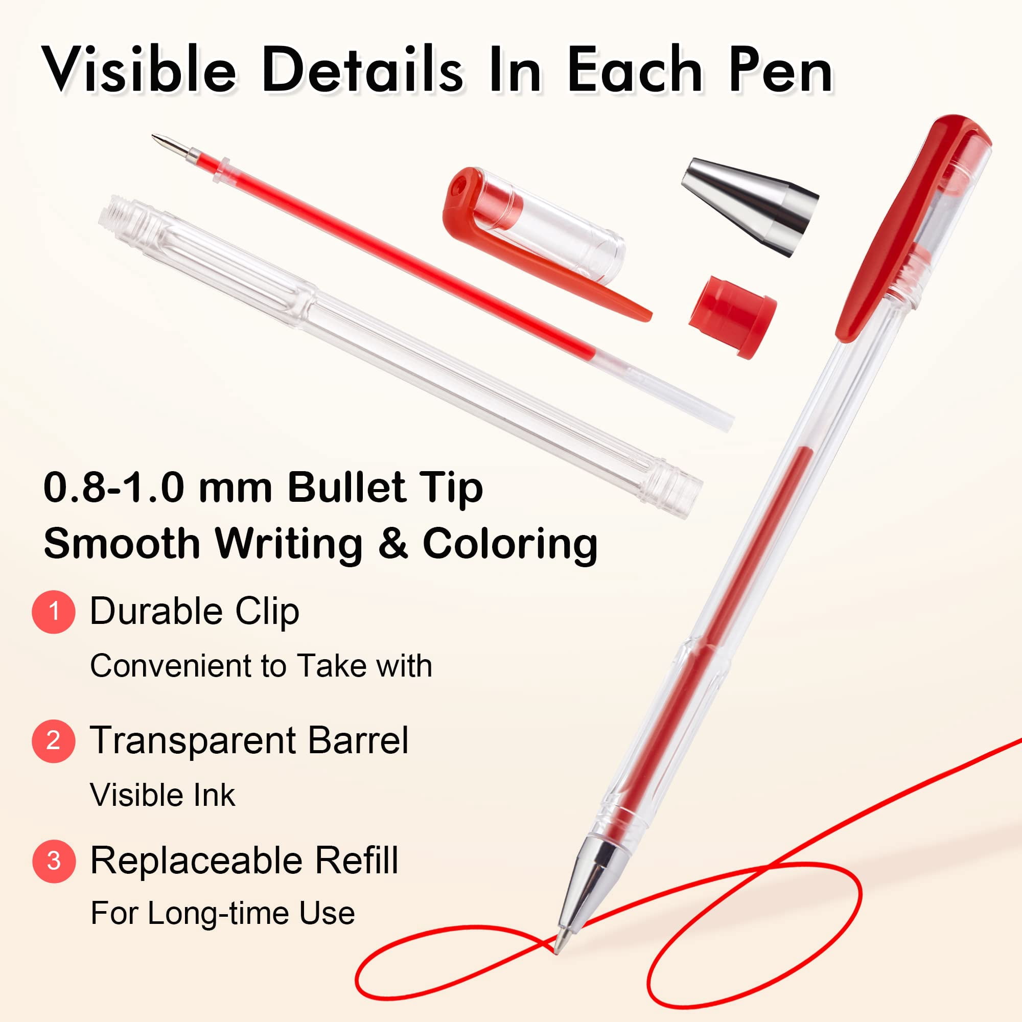 120 Unique Colors (No Duplicates) Gel Pens Gel Pen Set for Adult Coloring Books Art Markers