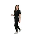 thumbnail image 3 of Green Town Scrubs for Women Scrub Set - Slim Fit Jogger Pant and Tuck-In V-Neck Top, 5 Pockets, Easy Care Uniform, 3 of 7