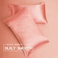 thumbnail image 4 of MR&HM Satin Bed Sheets, California King Size Sheets Set, 6 Pcs Silky Bedding Set, Blush, 4 of 6