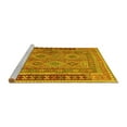 thumbnail image 2 of Ahgly Company Machine Washable Indoor Round Southwestern Yellow Country Area Rugs, 3' Round, 2 of 4