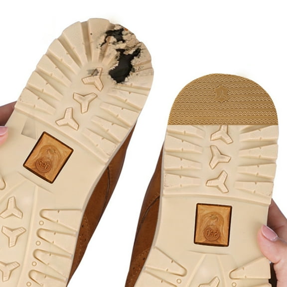 WHAMVOX Non Slip Shoe Pads for Sole Protection Comfortable Light Brown Polyurethane for Shoe Repairing 3 Pcs