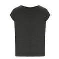 thumbnail image 6 of TAGOLD Womens Plus Size Summer Tops,Womens Plus Size Tops,Womens Solid Color Cap Sleeve Blouses T-Shirt Casual Loose Fit Basic Shirts Tank Tops Dark Gray S, 6 of 6