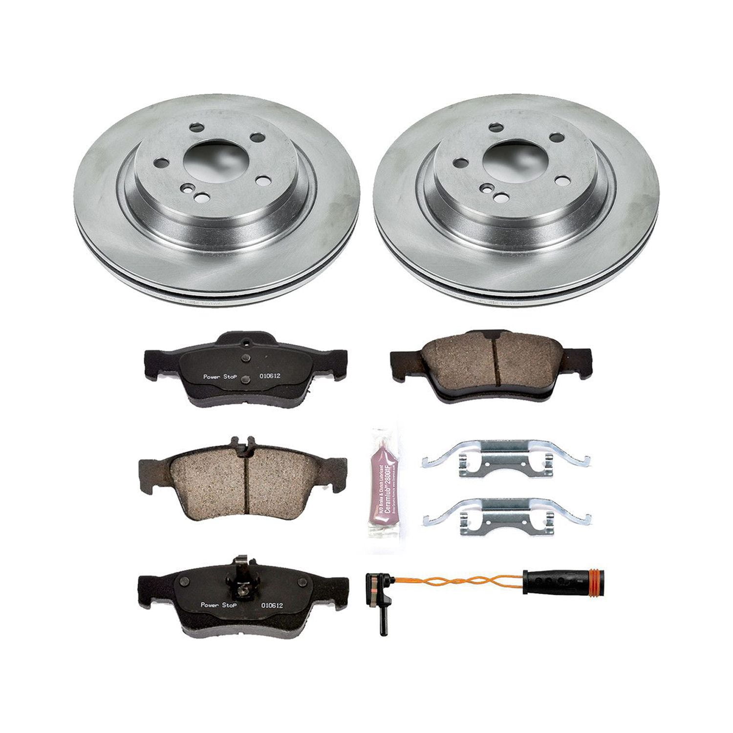 Power Stop Rear Stock Replacement Brake Pad and Rotor Kit KOE2998