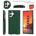 thumbnail image 5 of Allytechgroup PU Leather Case for Samsung Galaxy S25 Ultra, Built-in Shoulder Strap Credit Card Slot Wallet Phone Case Shockproof Full Body Protective for Samsung Galaxy S25 Ultra, Green, 5 of 8