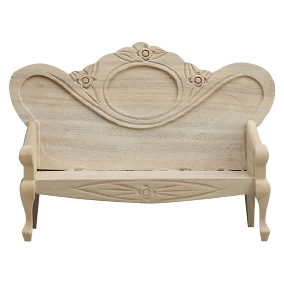 CUNZJIA Dollhouse Furniture Handcraft Wooden Dollhouses Sofa Chair miniature dollhouse furniture for Dollhouse Decor