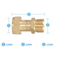 thumbnail image 5 of Junta giratoria para hidrolavadora Dinheiro, conexión de manguera sin torceduras, conexión métrica M22 de 14 mm antitorsión, 3000 Psi (oro, 1 unidad), 5 of 5