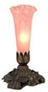 8"H Pink Pond Lily Accent Lamp