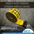 thumbnail image 2 of Mega Cargo Control USA 4" x 40' Winch Tie Down Strap W/ Flat Hook - (10-Pack) WLL: 5400 lbs Yellow, 2 of 7