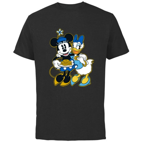 Disney Minnie Mouse & Daisy Duck Happy Hanukkah - Short Sleeve Cotton T-Shirt for Adults - Customized-Black