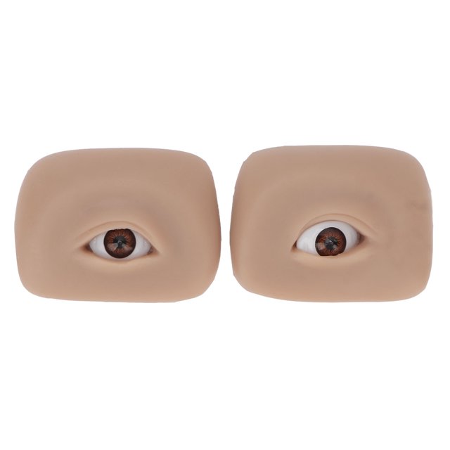 D Piel de práctica de Microblading, 1 par de piel de práctica de ojos de silicona 3D, piel de práctica de ojos falsos impulsada por el rendimiento