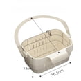 thumbnail image 3 of Foldable Stretchable Sink Hanging Storage Basket, Kitchen Sink Strainer for Food Leftover Catcher, Space Saving Faucet Hanging Drain Rack for Fruit Vegetable Utensils Tableware（Green Rectangle）, 3 of 6