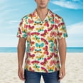 thumbnail image 4 of Haiem Colorful Butterflies Printed Hawaiian Shirt for Men - Men’s Casual Beach Summer Shirts - Stretch Fabric with Modern Fit-Small, 4 of 9