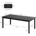 thumbnail image 2 of 78.7-Inch Long Dining Table for 6-8 People, Modern Industrial Kitchen Table with Sturdy Metal Legs and Round Corners, Large Rectangle Table for Dining Room or Workspace, Black, 2 of 5