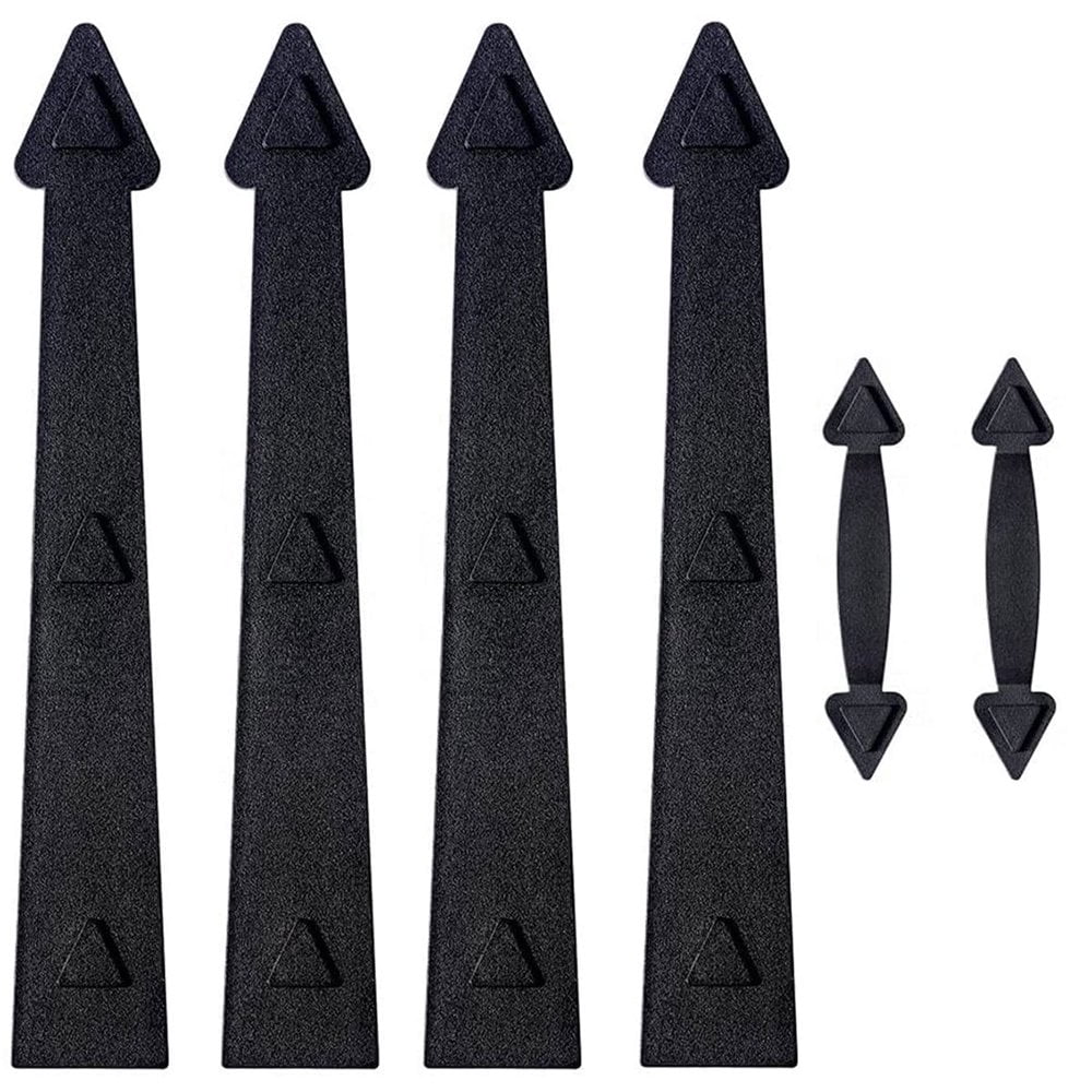 Garage Door Decorative Kit Hardware Weather Resistant Faux Hinges Handles Easy Installation No Drilling Faux Magnetic Windows Door Decoration for Metal Garage Door
