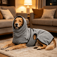 thumbnail image 5 of Warm Winter Fleece Dog Turtleneck Coat, Cozy Adjustable Pet Jacket Vest for Indoor Outdoor Use, Outfit for Large XL to XXXXXL Dogs, 5 of 6