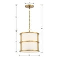thumbnail image 3 of 9593-LG Crystorama Lighting Hulton - 3 Light Pendant-14 Inches Tall and 13 Inches Wide     -Traditional Installation, 3 of 7