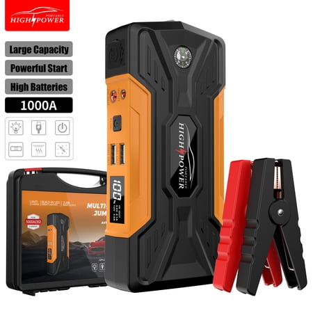 GLIGLE New Arrival 98000mAh 1000A booster best lithium battery jump starter with air compressor battery charger and starter