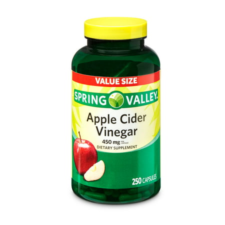 Spring Valley Apple Cider Vinegar Capsules, 450 mg, 250 Count, Value