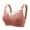 Brick Red, variant on Woman Sports Bar Women's Large Sized Lace Bra Without Steel Ring Gathered Side Folding Large Chest Underwear