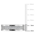 thumbnail image 2 of Created Forever Men's 1/5ct TW Lab Grown Diamond Sterling Silver Double Row Band, 2 of 10