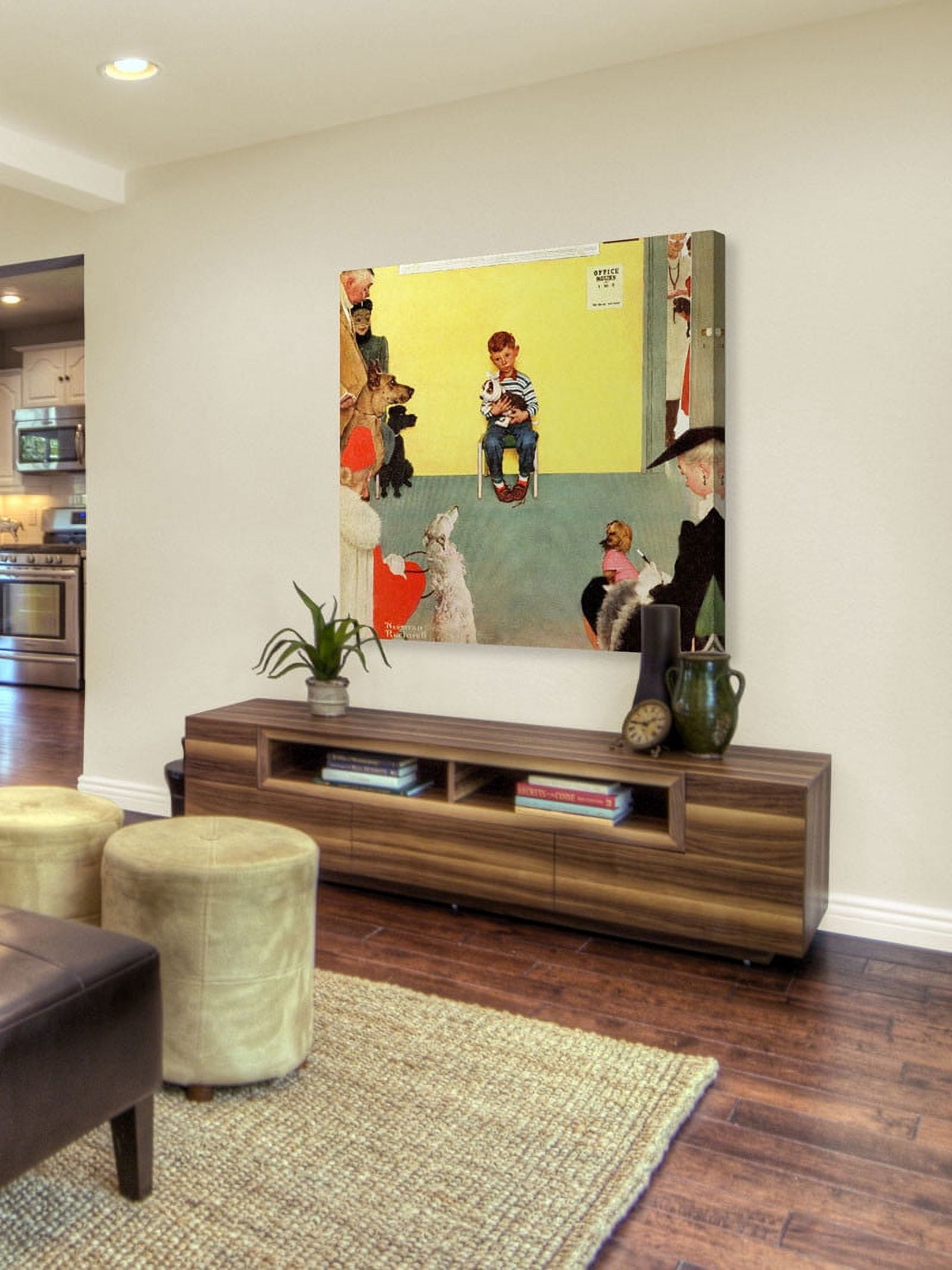 Marmont Hill "At the Vets" by Norman Rockwell Painting Print on Canvas