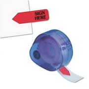 2PK Redi-Tag 81024 Arrow Message Page Flags in Dispenser, "Sign Here", Red, 120 Flags/ Dispenser