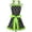 Black Green, variant on Aspire Retro Polka Dots Kitchen Apron For Women, Christmas Cooking Apron Waitress Cafe Working Apron