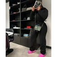 thumbnail image 2 of Women’s Solid Color Bubble Fleece Winter Long Lounge Set, Cozy Warm Two-Piece Outfit with Soft Fuzzy Top and Matching Pants, Casual Fashion Loungewear for Cold-Weather Daily Wear, 2 of 5