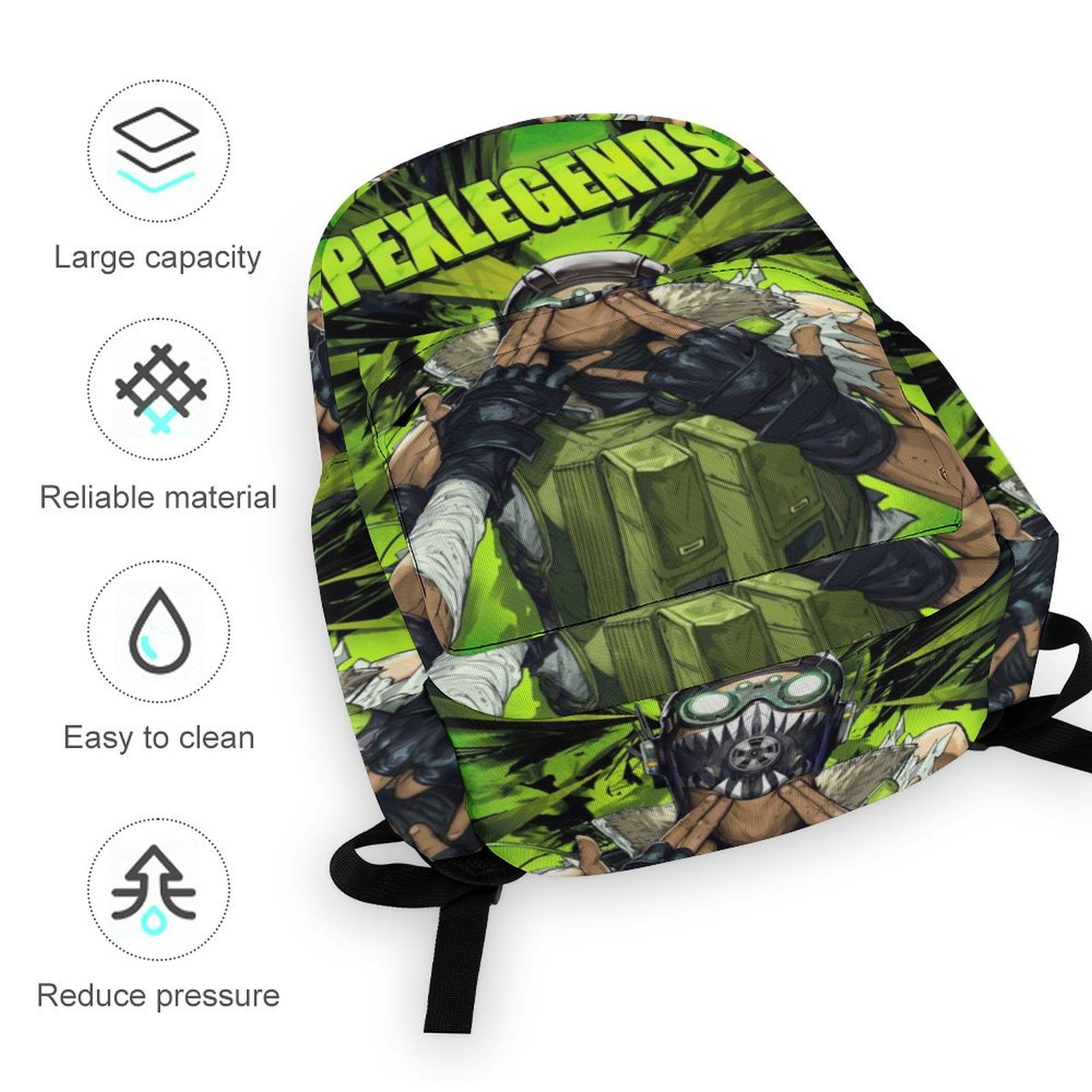 apex octane little kids backpack Apex Legends Octane Cute Backpack Schoolbag Student Bookbag Casual Basic  Travel Daypack Shoulder Bag