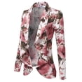 thumbnail image 2 of Doublju Women's Long Sleeve Draped Wide Shawl Lapel Blazer with Plus Size, 2 of 4