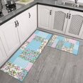 thumbnail image 2 of Pioneer Flower Floral Print Pattern Kitchen Rugs Sets Of 2,Anti Fatigue Kitchen Mat Rugs Non Slip Washable,Decorative Kitchen Floor Mats for Kitchen,Sink,Laundry,17"x30"+17"x47", 2 of 7