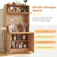 thumbnail image 6 of Harper & Bright Designs Compact Kitchen Pantry, Kitchen Pantry Storage Cabinet with Power Outlet, Tall Farmhouse Kitchen Hutch with Adjustable Shelf for Dining Living Room, Natural, 6 of 20