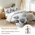 thumbnail image 7 of Black Tulip Bedding Duvet Cover Set Queen Size 4 Pieces Minimalist Modern Flower Plant Art Bedding Set with Zipper Closure, 1 Comforter Cover 90x92 Inches 1 Flat Sheet & 2 Pillow Cases, 7 of 7