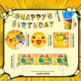 thumbnail image 4 of Pokemon Theme Party Supplies, 114Pcs Pokemon Party Tableware - Yellow Table Cloth Banner Plates Napkins Cups for Birthday Decorations, 4 of 7